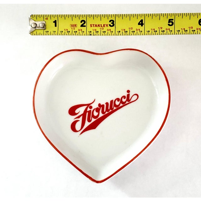 Pop Art Vintage 1980's Fiorucci New Wave Italian Fashion Post Modern Porcelain Ceramic Heart Dish For Sale - Image 3 of 8
