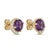 Elegant Style Amethyst Dainty Studs - Febraury Birthstone Studs for Woman - A Pair For Sale - Image 4 of 4