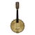 Authentic American Antique Small 8 String Banjo Style Musical Instrument for Decoration - Circa Early 1900s For Sale