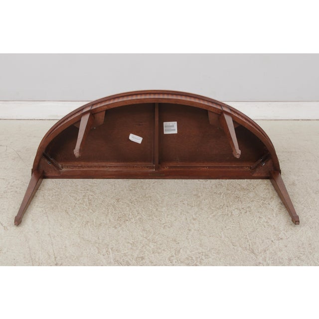 Ethan Allen Inlaid Mahogany Console Hall Table For Sale - Image 14 of 18