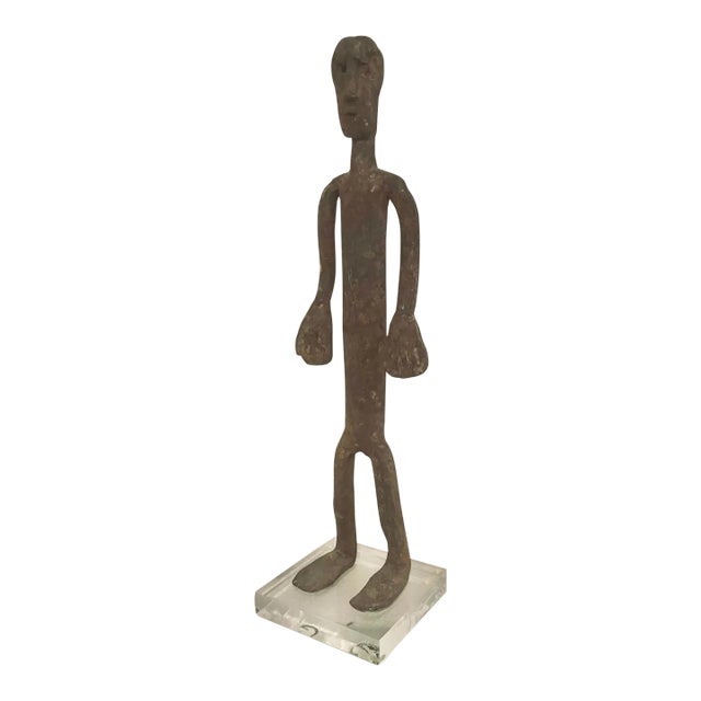Dogan Tribe Style Figure Standing Made of Forged Iron, 15.5” High For Sale