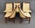 Modern Modern High Back Sloping Arms Wood Trim Leatherette Dining Chairs - Set of 5 For Sale - Image 3 of 8