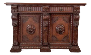 Antique Carved Renaissance Revival Sideboard
