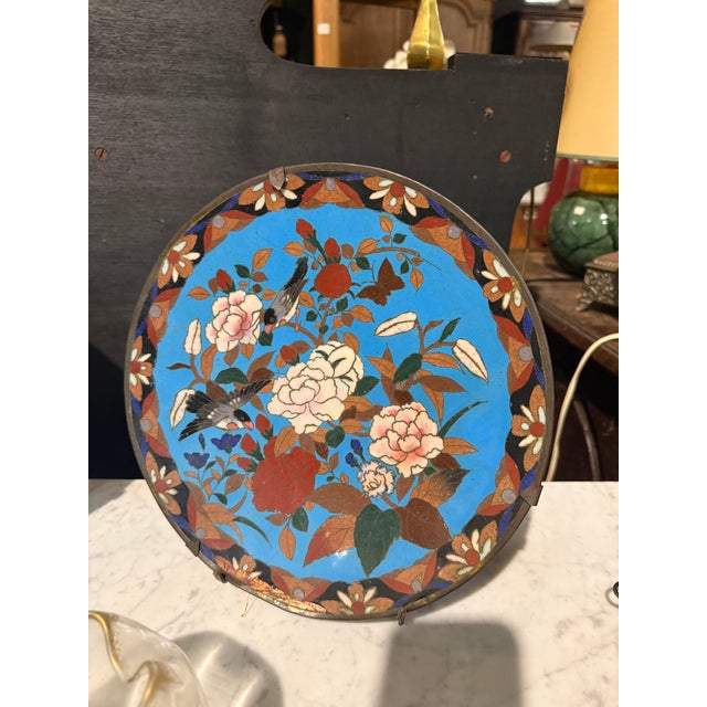 Vintage Blue Partitioned Plate For Sale - Image 4 of 4
