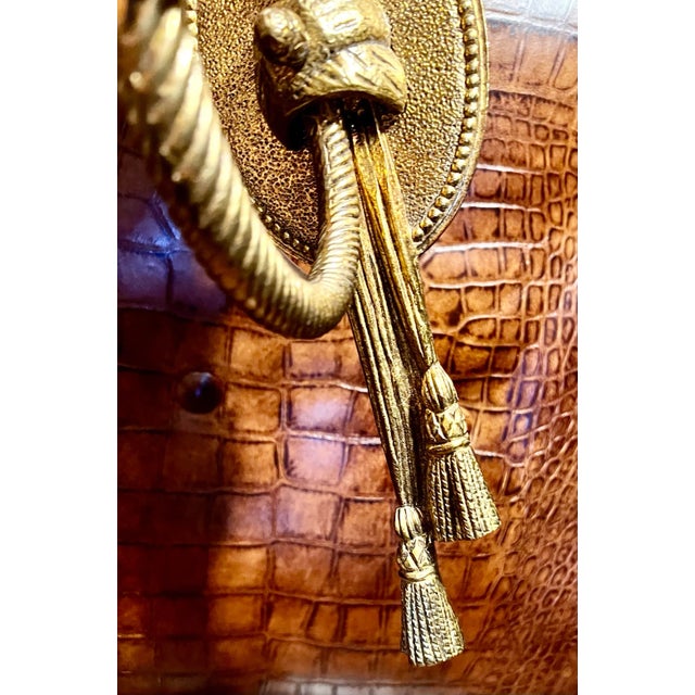 1950s Vintage Solid Brass Electric Candle Stick Rope and Tassel Wall Sconce With Linen Shade For Sale - Image 5 of 14