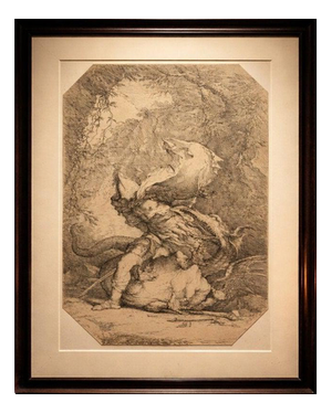 Salvator Rosa, Jason and the Dragon, 1663, Etching on Paper