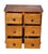 Early 20th Century Antique 6 Drawer Tiger Oak Desktop File Cabinet / Card Catalog Cabinet For Sale - Image 5 of 11