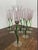 Tulip-Shaped Hand-Blown Glass Champagne Flutes with Twisted Stems, 1980s, Set of 9 For Sale - Image 12 of 12