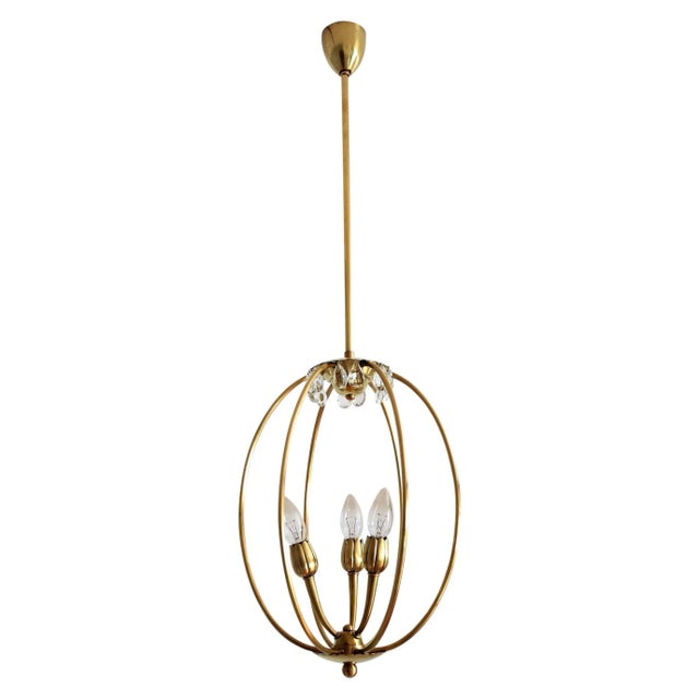 Mid-Century Italian Brass Pendant Lamp in Minimalist Style, 1950s For Sale - Image 16 of 16
