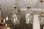 Art Nouveau 1940s Patinated Bronze Lanterns With Beveled Glass, France - a Pair For Sale - Image 3 of 12