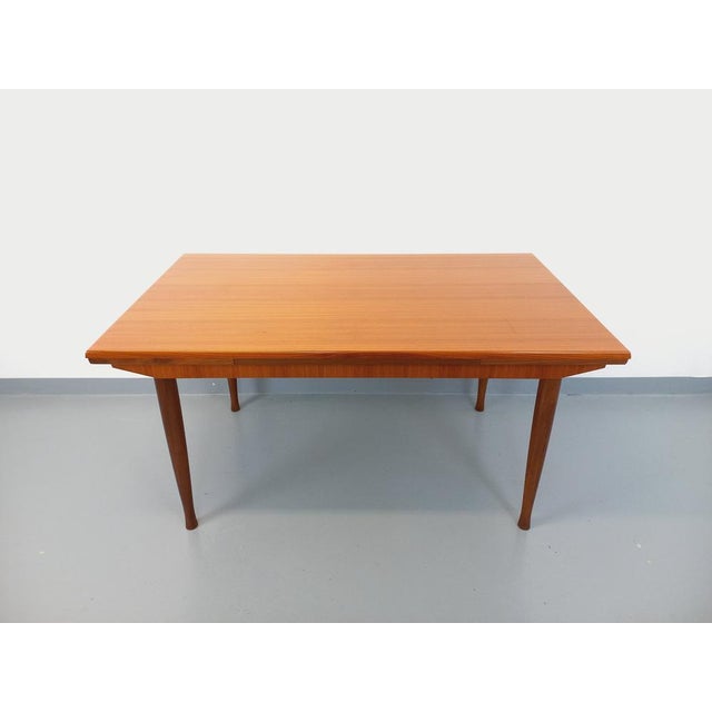 Vintage Scandinavian Dining Table in Teak with Extensions, 1960s For Sale - Image 17 of 18