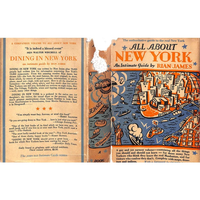 JAMES, Rian [316 ] pp. The John Day Company 7 5/8" x 5 1/2" 1931 w/ 12-fold map affixed to rear panel