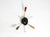 Metal Mid-Century Modern Brass 3-Arm Sputnik Ceiling or Wall Lamp, 1950s For Sale - Image 7 of 18