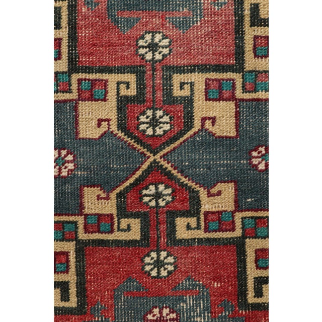 Mid-Century Modern Vintage Oushak Rug With Polychromatic Geometric Medallions, From Rug & Kilim For Sale - Image 3 of 7