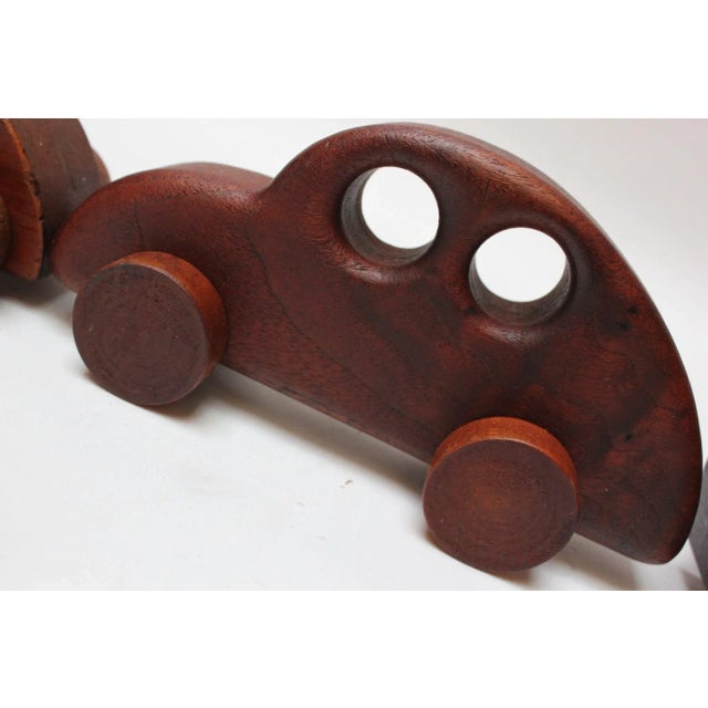 Collection of Five Vintage Handmade Wooden Cars and Trucks For Sale - Image 10 of 13