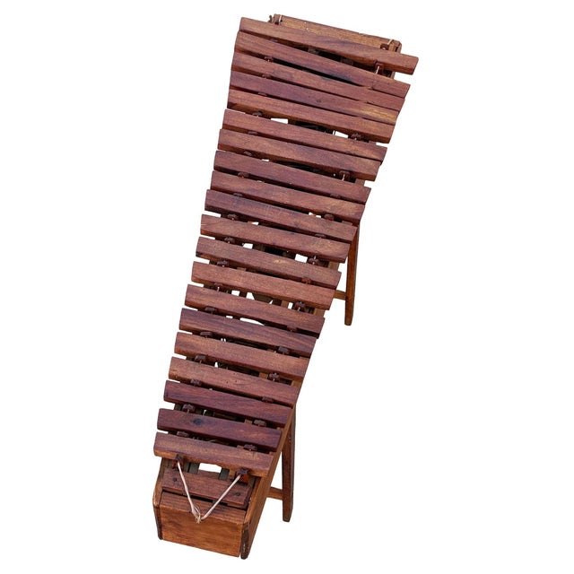 19th Century Late Victorian Hand Sculpted Folkart Oak Marimba Xylophone For Sale In Los Angeles - Image 6 of 9
