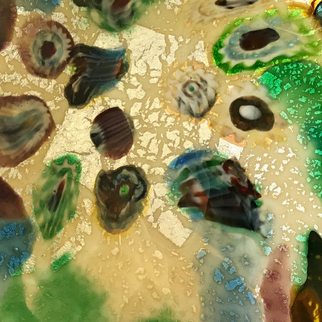 Mediterranean Silver Flecked Murano Glass Dish Bowl Catchall For Sale - Image 3 of 11