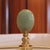 Large Japanese Celadon Blue and Gilt Peacock Vase Adapted Into a Lamp For Sale - Image 15 of 16