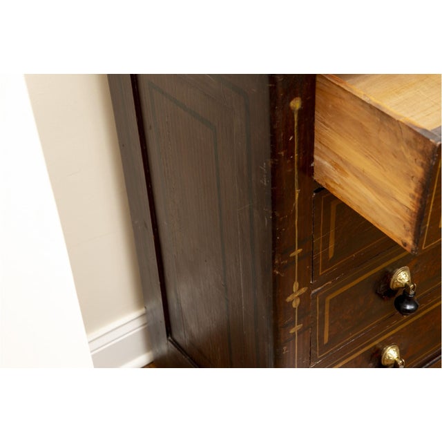 19th Century Faux-Grained Painted Four Drawer Chest of Drawers For Sale In New York - Image 6 of 11