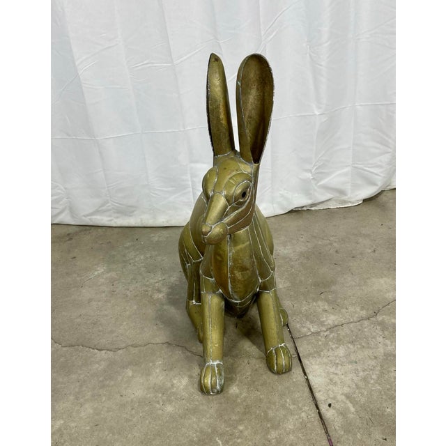 1960s Monumental Sergio Bustamante Brass Welded "Conejo" Rabbit Hare Sculpture For Sale - Image 5 of 8