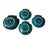Vintage Portuguese Majolica Olfaire Blue & Green Clamshell Serving Bowl & Dish Signed and Embossed Mold Number - Set of 4 For Sale - Image 10 of 10