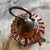 Arts & Crafts Chinese Vintage Handmade Red CeramicBirdcage Shape Display Figure For Sale - Image 3 of 9