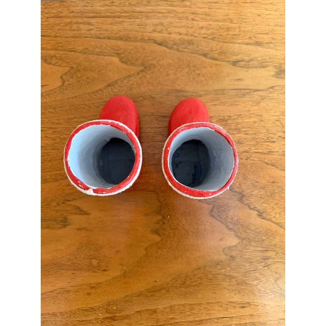 Vintage 1930s Pair of Santa Boot Candy Holders Made in Germany For Sale In Boston - Image 6 of 9