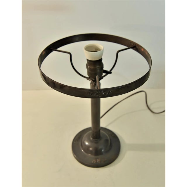 Swedish Grace Copper and Glass Table Lamp, Sweden, 1920s For Sale - Image 10 of 13