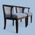 Pair of Vintage Curved Wood and Upholstered Barrel Armchairs For Sale - Image 9 of 14