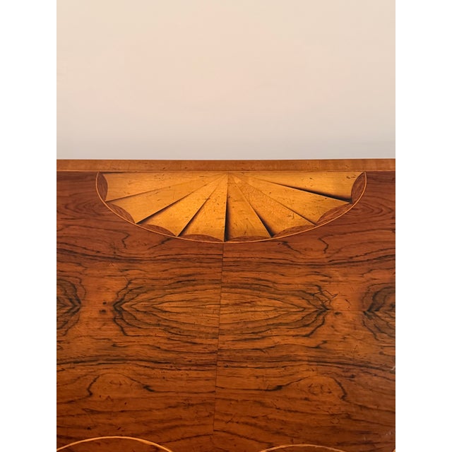 Mahogany & Satinwood Inlaid Demilune Console Tables -a Pair For Sale - Image 12 of 12