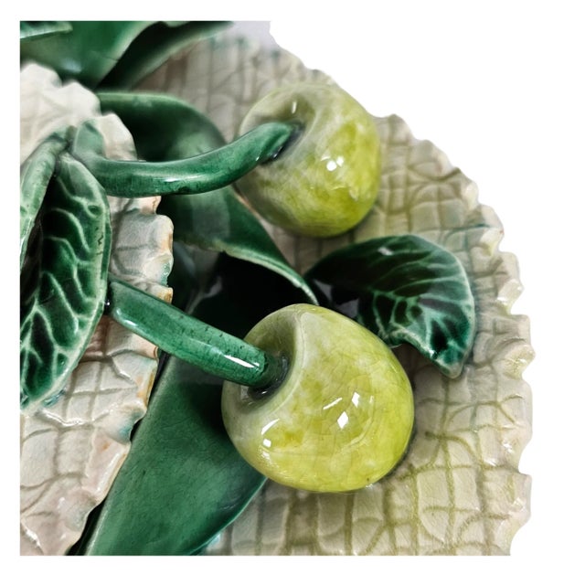 McCall Green Yellow Ceramic Fruits Wall Pocket Décor For Sale In San Francisco - Image 6 of 7