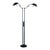 Late 20th Century Postmodern Floor Lamp Model 2505 by Holtkotter Leuchten Twin Arm Black Metal For Sale