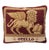 Lion/sphinx on a burgundy background. Otello. Needlepoint. Possibly handcrafted. The fabric on the back of the pillow is a...