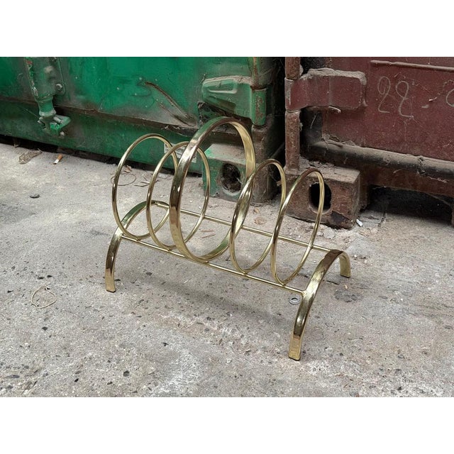 Mid-Century Modern Gilt Magazine Holder, 1960s For Sale - Image 10 of 12