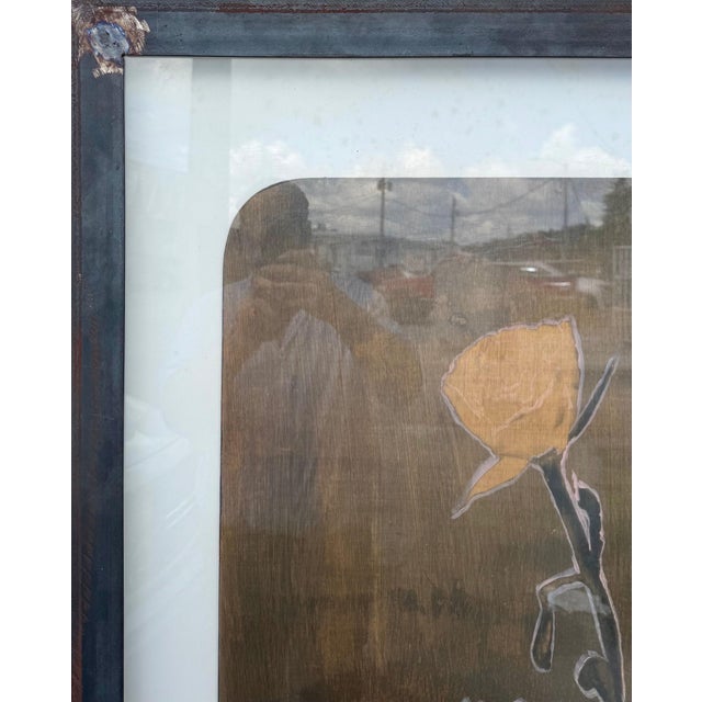 Robert Bery, Large Oil Painting and Emulsion on Wood Robert Bery Hungarian Israeli Modernist For Sale - Image 4 of 15