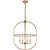 Chapman & Myers for Visual Comfort Signature Desmond Open Oval Lantern in Gild For Sale