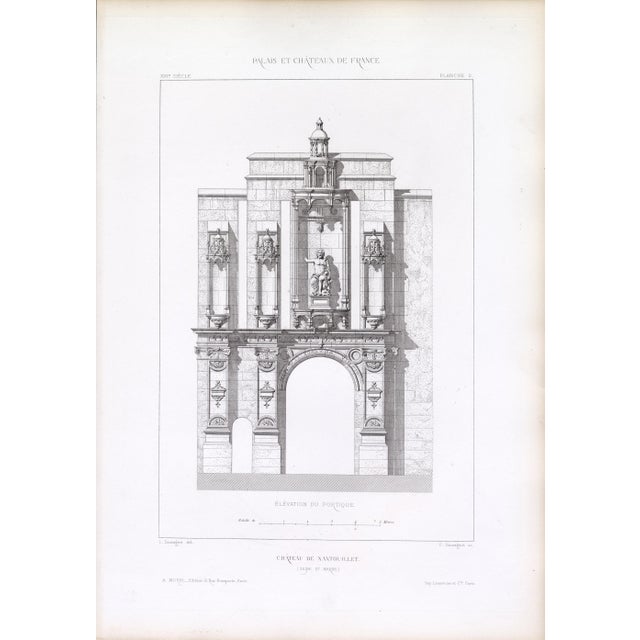 1867 Palais, Châteaux, Hôtels Et Maisons De France – Château De Nantouillet – Full Suite of 13 Original Architectural Engravings and French Text For Sale - Image 10 of 16