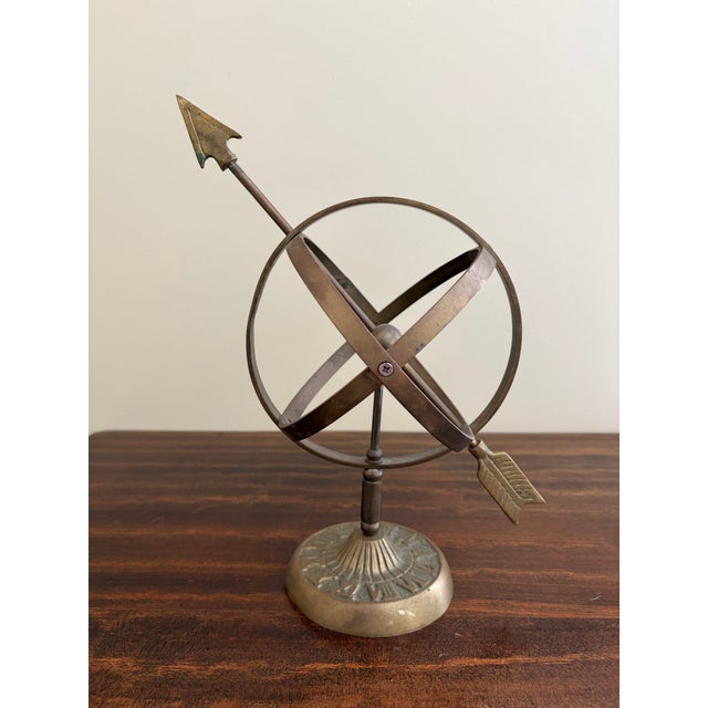 Vintage English Country Iron Garden Armillary Sundial For Sale - Image 9 of 11