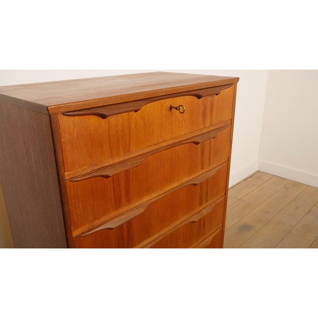 Vintage Danish Chest of Drawers in Teak attributed to Klaus Okholm For Sale - Image 9 of 12