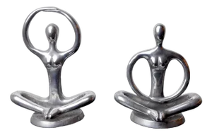 Vintage Yogi Aluminum Photo Holders, Denmark, 1980s, Set of 2