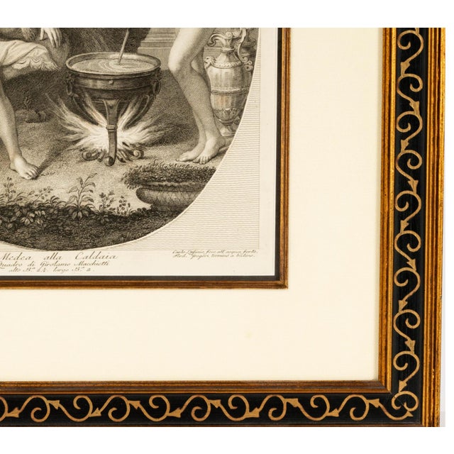 18th Century Antique 18th C Neoclassical Engraving Print in Designer Giltwood Frame For Sale - Image 5 of 5