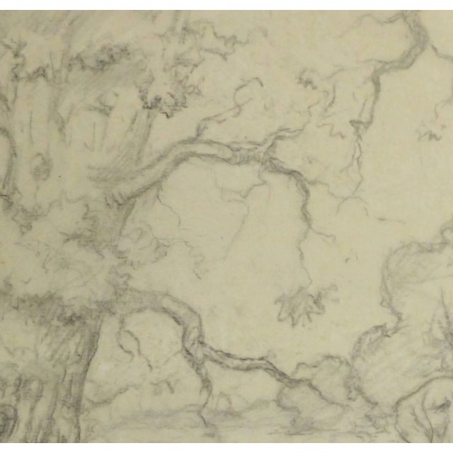 French Jean-Baptiste Grancher, French Pencil Drawing - the Tracker For Sale - Image 3 of 5