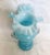 Contemporary Fenton Blue Overlay Crimped Vase For Sale - Image 3 of 7