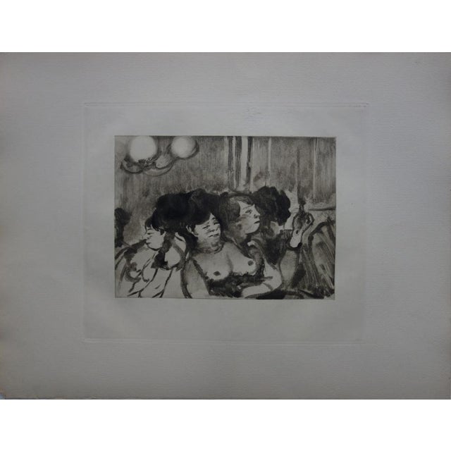 Modern Edgar Degas, Waiting for a Customer: Nudes, Etching For Sale - Image 3 of 4