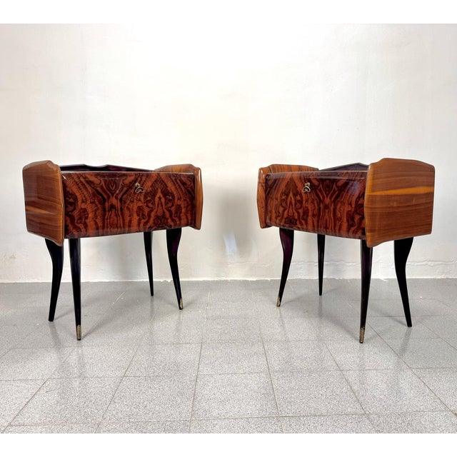 Mid-Century Italian Nightstands, 1950s, Set of 2 For Sale - Image 10 of 11