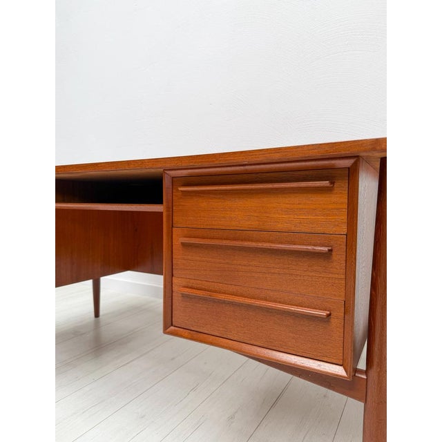 Brown Mid-Century Danish Teak Writing Desk by Arne Vodder for H. P. Hansen, 1960s For Sale - Image 8 of 17