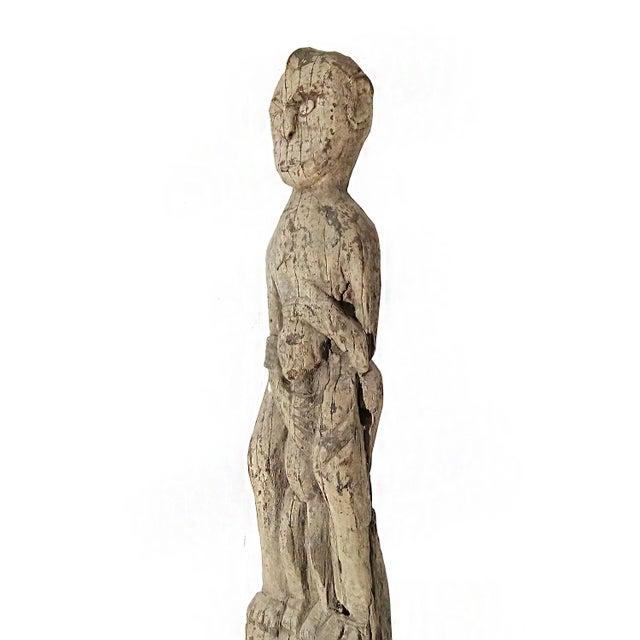 Dayak "Man and Child" Ironwood Sculpture, Indonesia, Early 20th Century For Sale - Image 10 of 17
