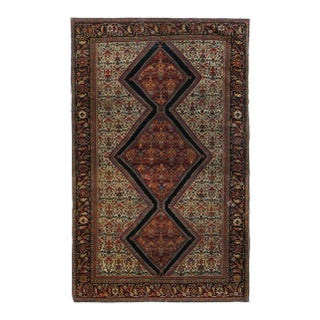 Late 18th Century Antique Sarouk Rug 4'2'' x 6'9'' For Sale