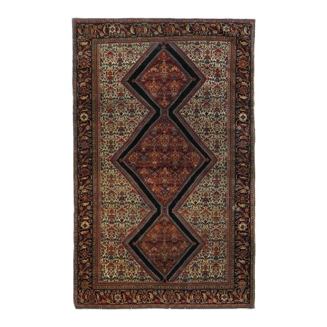 Late 18th Century Antique Sarouk Rug 4'2'' x 6'9'' For Sale