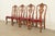 Queen Anne Berkey & Gay Antique Georgian Burled Walnut Dining Chairs, Set of Four For Sale - Image 3 of 12
